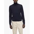 BOSS Musso Wool Roll Neck Jumper, Dark Blue