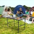 Aluminum Folding Camping Grill Table Height Adjustable for Camping Picnic RV BBQ