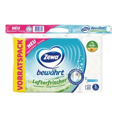 Toilettenpapier »Lufterfrischer« 3-lagig - 24 Rollen weiß, Zewa