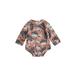 Binwwede Cute Baby Rompers Halloween Clothes Cat/Bat Print Toddler Long Sleeve Jumpsuit for Newborn Infant