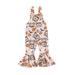 Toddler Baby Girl Halloween Jumpsuit Overalls Sleeveless Backless Cartoon Print Romper Bell-Bottoms