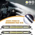 2x Fit For Audi BMW Ford Hummer Hyundai LED Lighr Bar 12 Inch 78W Spot Flood Combo LED Work Light White Head Lamp