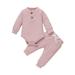 TOPGOD Unisex Newborn Baby Boy Girl Knit Fall Winter Clothes Long Sleeve Sweater Romper and Pants Warm 2 Piece Outfits Set