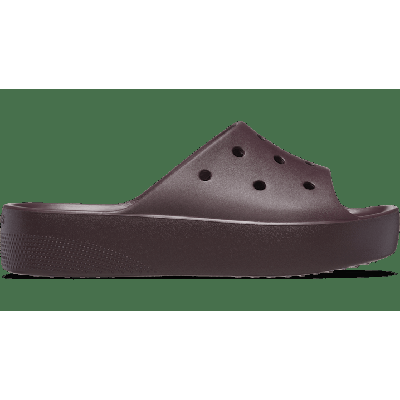 Crocs Dark Cherry Classic Platform Slide Shoes