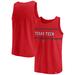 Men's Fanatics Branded Red Texas Tech Raiders Stripe Block Tank Top