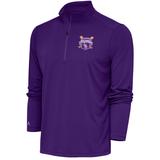 Men's Antigua Purple LSU Tigers 2023 NCAA Baseball College World Series Champions Tribute Quarter-Zip Pullover Top