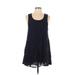 Forever 21 Casual Dress - Mini Scoop Neck Sleeveless: Blue Print Dresses - Women's Size Medium