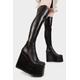 Lamoda Women`s Never Again Chunky Platform Thigh High Boots Size UK 5
