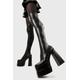 Lamoda Women`s Fantasies Platform Thigh High Boots Size UK 5