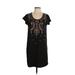 Yumi Casual Dress - Shift: Black Paisley Dresses - Women's Size Large