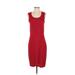 St. John Sport Active Dress - Sheath: Red Solid Activewear - Women's Size P