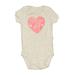 Carter's Short Sleeve Onesie: Gray Marled Bottoms - Size 3 Month