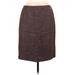 Antonio Melani Casual Skirt: Brown Marled Bottoms - Women's Size 8