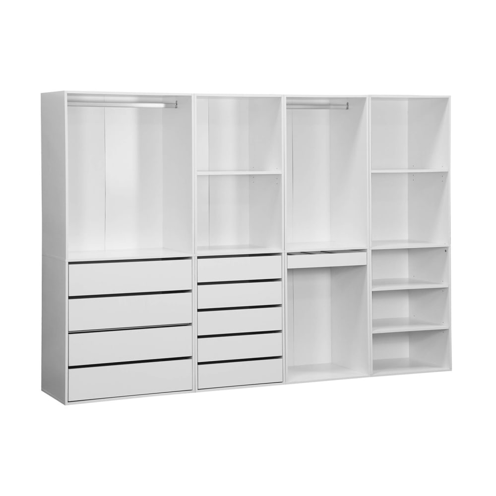 Kit dressing modulable avec 4 éléments, blanc