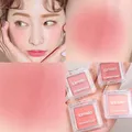 Palette de fards à joues monochromes rose pêche maquillage coréen poudre de fard à joues