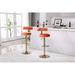 Retro Style Round Seat Swivel Bar Stools with Metal Base(2Pcs/Ctn)