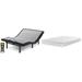 Signature Design by Ashley Chime 8 Inch Memory Foam Black/White 2-Piece Mattress Package