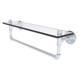 Allied Brass Pipeline Collection 22 Inch Glass Shelf with Towel Bar
