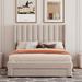 Full Size Elegant Design Storage Bed Velvet Upholstered Platform Bed with A Big Drawer for Bedroom, Easy Assemble