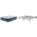 Signature Design by Ashley Mt Dana Euro Top White/Blue 2-Piece King Mattress Package