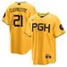 Men's Nike Roberto Clemente Gold Pittsburgh Pirates City Connect Replica Player Jersey
