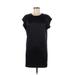 Theory Casual Dress - Shift Crew Neck Short sleeves: Black Print Dresses - Women's Size 2