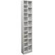 WATSONS BLOCK - Tall Sleek 360 CD / 160 DVD Media Storage Tower Shelves - White