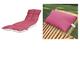 Lancashire Textiles Sunlounger Cushion Combo – Topper (60X190 Cm) and Head Pillow (50X25 Cm) – Plush Comfort and Support – Ideal for Poolside, Patio, and Garden Lounging (Wine)