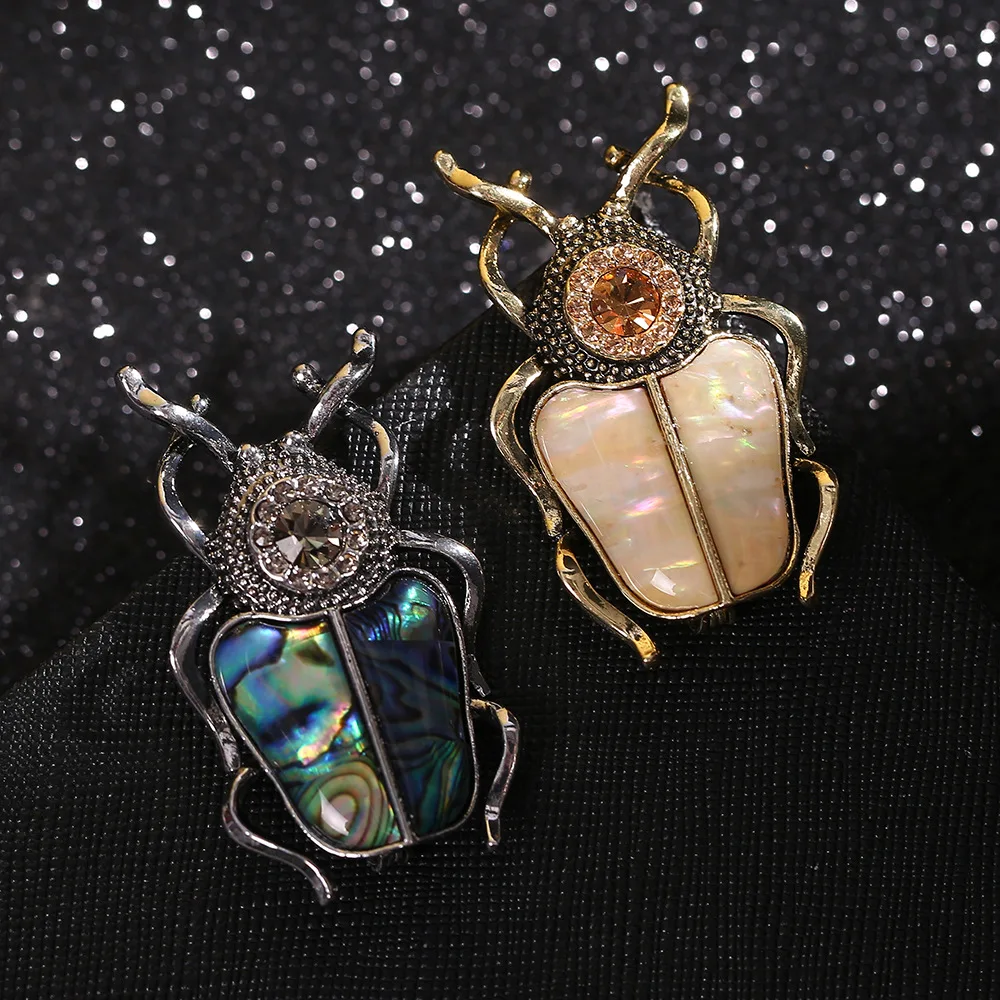 SHMIK – Badges coccinelle créatifs à la mode, Design de coquille, boucle pour femmes et hommes, série d'insectes classique, costume de bureau, épingles de vêtements unisexes