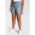 Jeansshorts LEVI'S PLUS "501 90's Shorts" Gr. 22 (52), N-Gr, blau (blue light special) Damen Jeans Shorts Bermudajeans