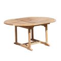 Table de jardin en teck massif extensible ovale 6/8 pers.