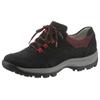 Schnürschuh WALDLÄUFER "HOLLY", Damen, Gr. 9 (43), schwarz (schwarz, rot), Nubukleder, Textil, sportlich, Schuhe, mit herausnehmbarem Fußbett, Freizeitschuh, Halbschuh, Schnürschuh