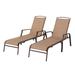 Sand Dune Reclining Steel Outdoor Chaise Lounge - Set of 2