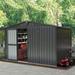 Outdoor Large Storage Shed, Metal Garden Shed for Bike, Tools, Galvanized Steel Outdoor Storage Cabinet with Lockable Door