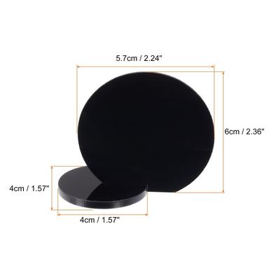 Black Round Acrylic Place Cards for DIY Events Reception Restaurant Instruction