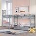 Twin Over Twin Bunk Bed for Kids, L-Shaped 4 Beds Wooden Bunk Bed Frame with Storage Drawers and Guardrails