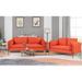 2 Piece Sectional Sofa Sets Modern Linen Fabric Upholstered Couch Sets with USB Charging Ports and 2 Pillows for Living Room