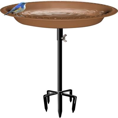 29 Inch Height Detachable Bird Bath with Metal Stake Stand