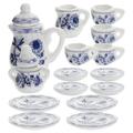 1 set of Doll House Teaware Ceramic Miniature Teapot Set Miniature Tea Cup Pot Set