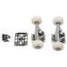 2 Sets Skate Board Wheels Aluminum Alloy Skateboard Trucks Rubber Four-Wheel Longboard Parts Mini Cruiser Silver