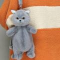 Chongker Stuffed Animals Backpack Russian Blue Cat - Handcrafted Mini Plush Cat Stuffed Animal Backpack for Women - Perfect Fashion Accessory & Unique Gift for Cat Lovers