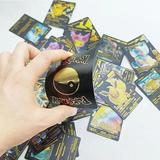 55pcs Black Cards Packs TCG Deck Box Black Foil Card Assorted Cards for Kids Christmas Birthday Party Favors Gifts Toy