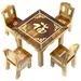 HOMEMAXS 1 Set of Doll House Furniture Micro Table Chair Kitchen Wood Table Chair Model (Random Style)