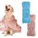 2 Pack Luxury Absorbent Dog Towels (35 x15 ) Extra Large Microfiber Quick Drying Dog Shammy with Hand Pockets Pet Towel for Dog and Cat Machine Washable (Blue+Pink)