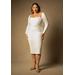 Plus Size Women's Bridal by ELOQUII Bustier Bodice Dress in True White (Size 16)