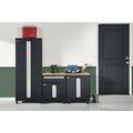 Closetmaid Pg4-8418 Progarage 4 Piece Steel Storage Cabinet And Workbench System - Black