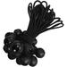 30pcs Black Tent Plastic Tarp Black Tarp Reusable Bungees Tie Down Bungee Camping Tent Tie Down Straps Tie Down Ball Bungee Ball Bungee Cords Tie Down Elastic Cord Elastic Rope