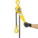 Lever Chain Hoist 1.5 Ton 3300LBS Capacity 10 FT Chain Come Along with Heavy Duty Hooks Ratchet Lever Chain Block Hoist Lift Puller for Warehouse Garages Construction Zones Yellow