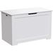 Bilot 30 inches Kids Wooden Toy Chest Storage Space with 2 Safety Hinge Modern Decorative Toys Bench Box for Playroom Bedroom Living Room (White)