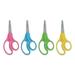 4PK For Kids Scissors Pointed Tip 5\ Long 1.75\ Cut Length Randomly Assorted Straight Handles